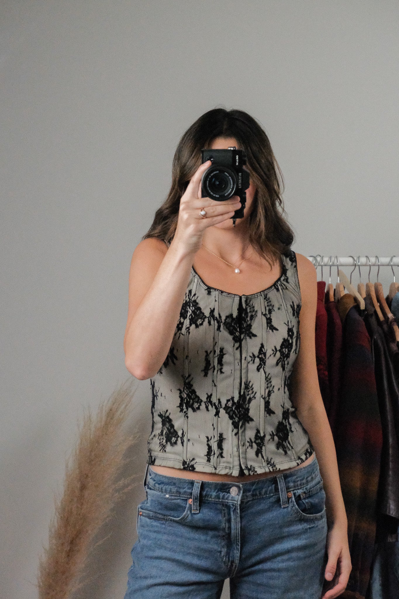 Vintage x Corset Mesh Top (S)