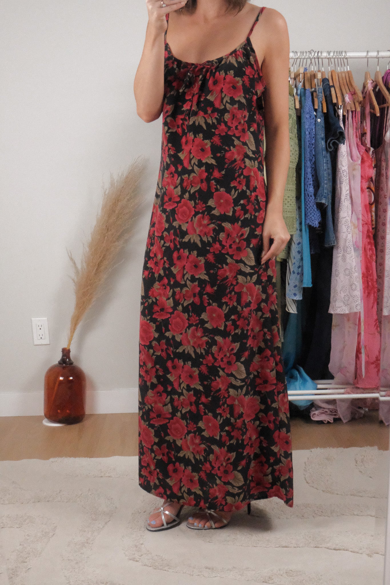 Vintage x Floral Maxi Dress (L)