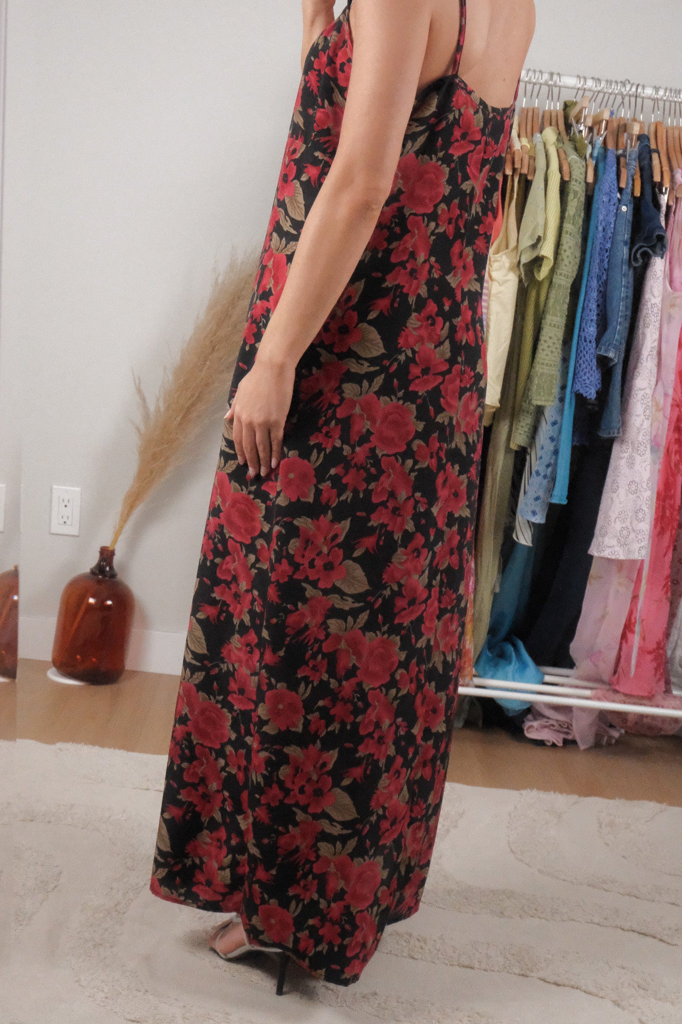 Vintage x Floral Maxi Dress (L)
