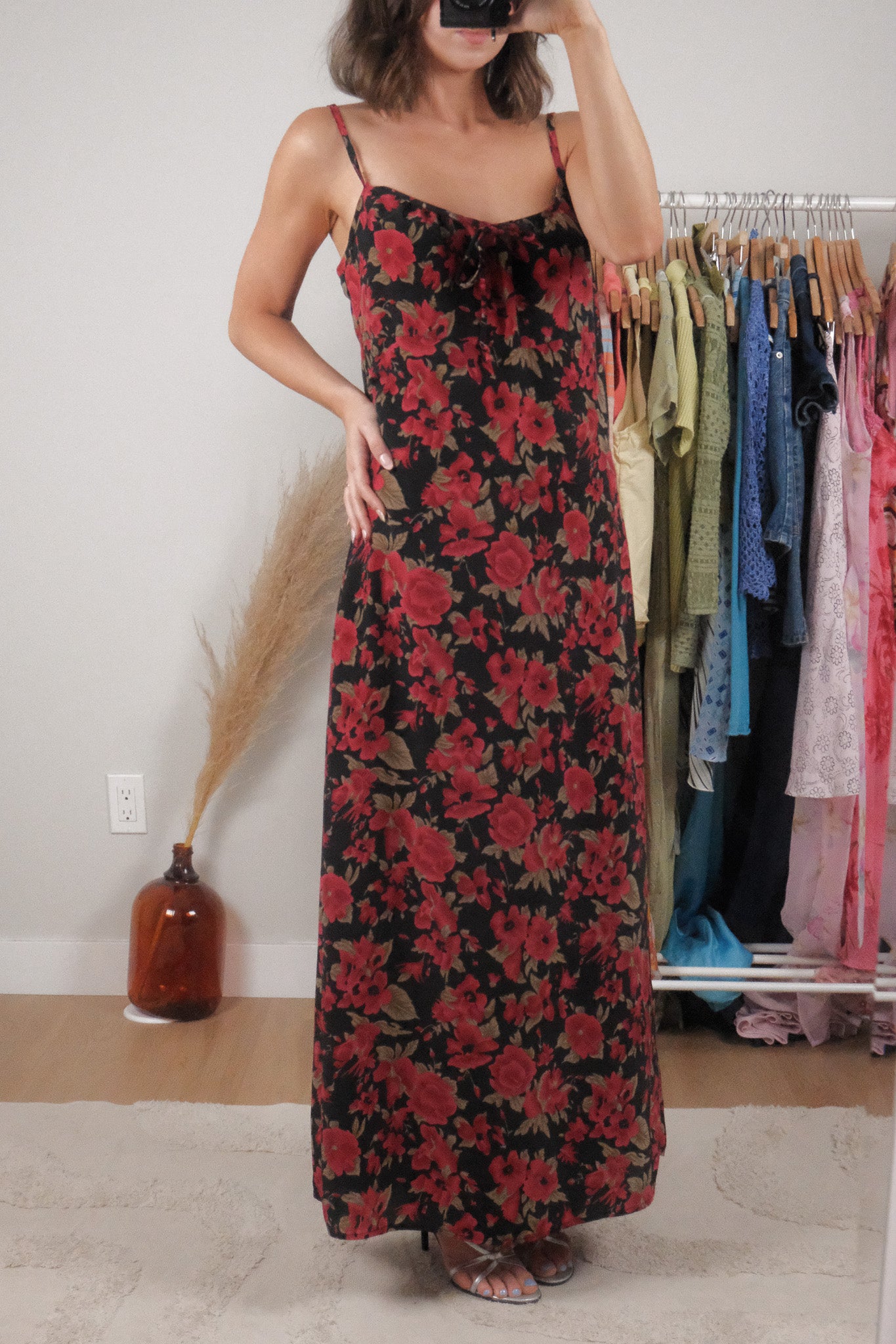 Vintage x Floral Maxi Dress (L)