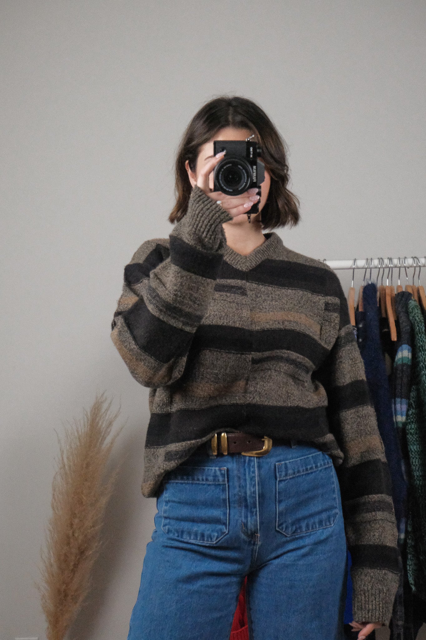 Vintage x Textured V-Neck (M/L)