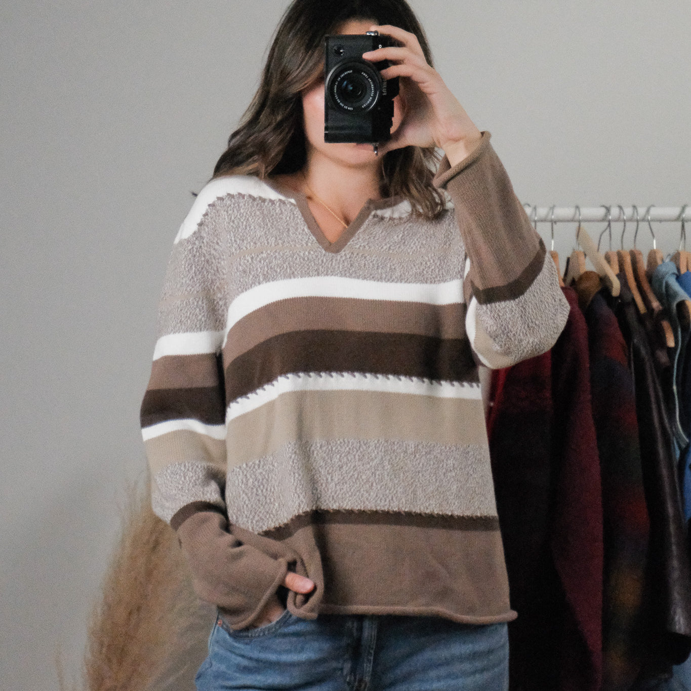 Vintage x Striped Textured Knit (M)
