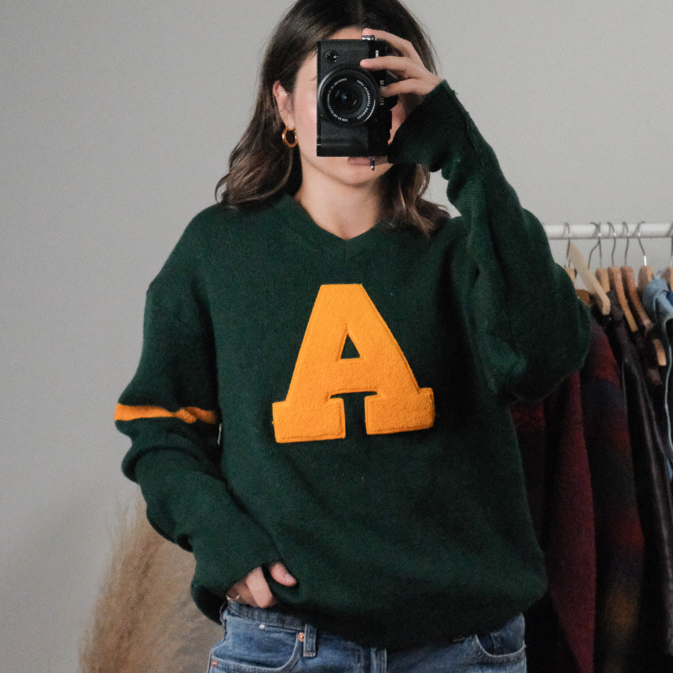Made in Canada x Vintage x Wool Varsity Sweater (L)