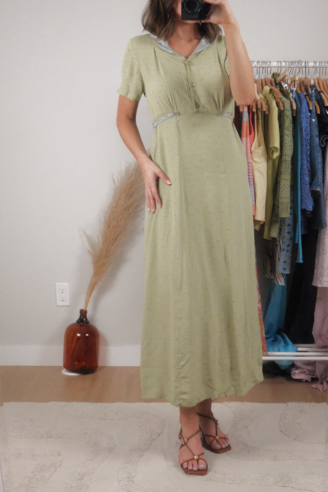 Vintage x April Cornell x Patterned Dress (S)