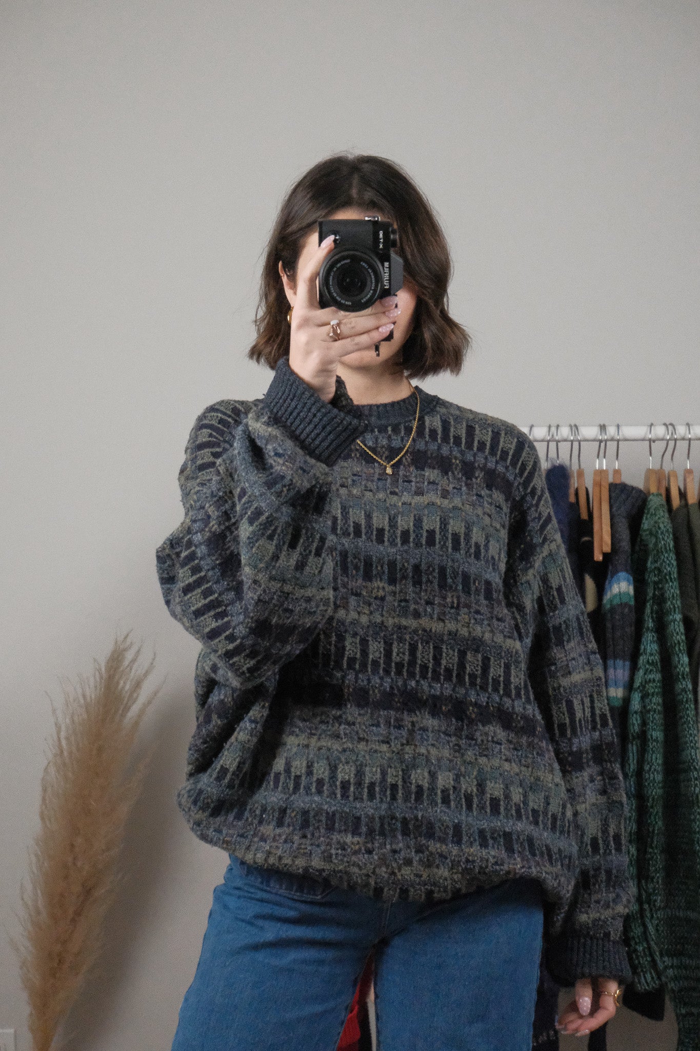 Made in Italy x Vintage x Wool Blend Textured/Patterned Knit (XXL)