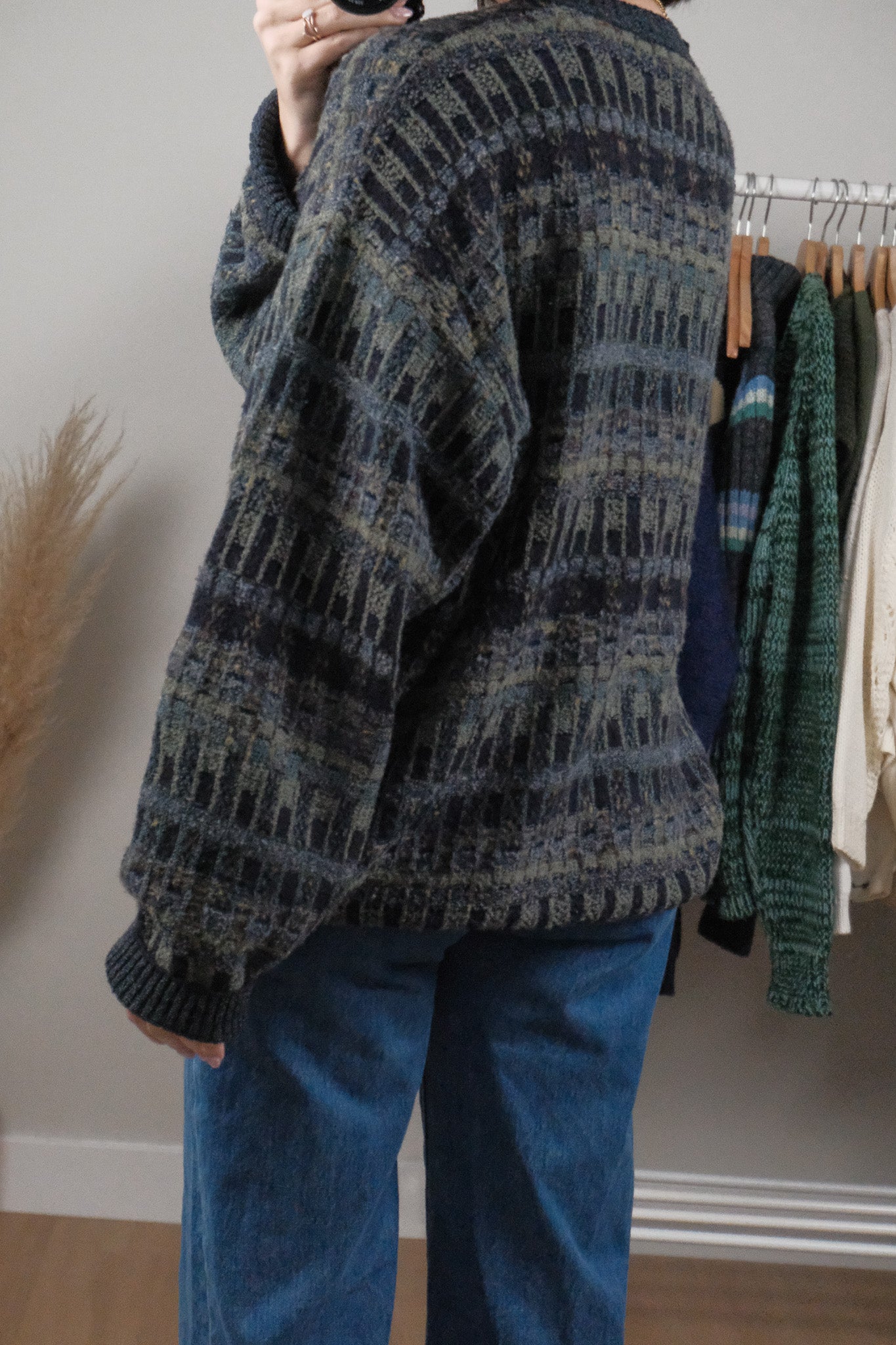 Made in Italy x Vintage x Wool Blend Textured/Patterned Knit (XXL)