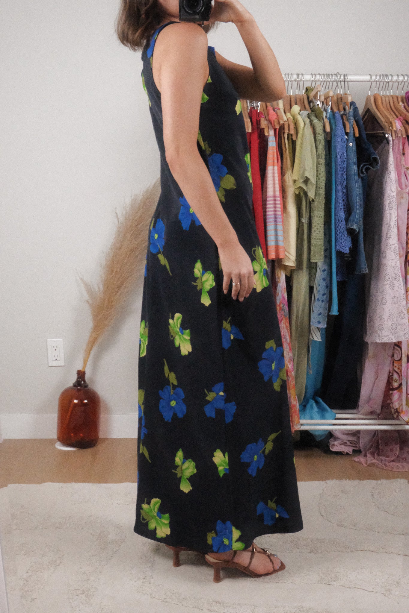 Made in Canada x Vintage x Flower Maxi Dress (L)