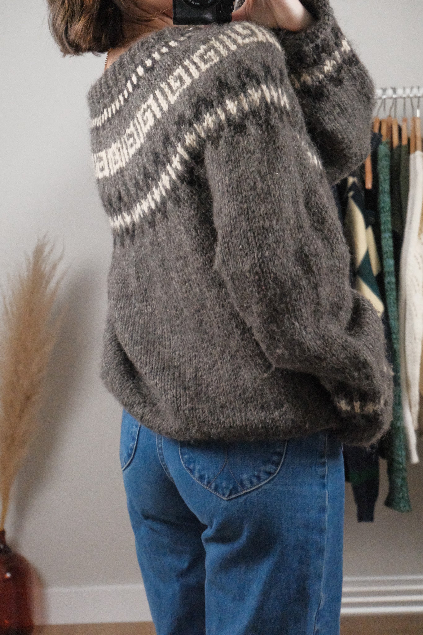 Vintage x Handmade Wool/Mohair Blend Fair Isle Knit (L)