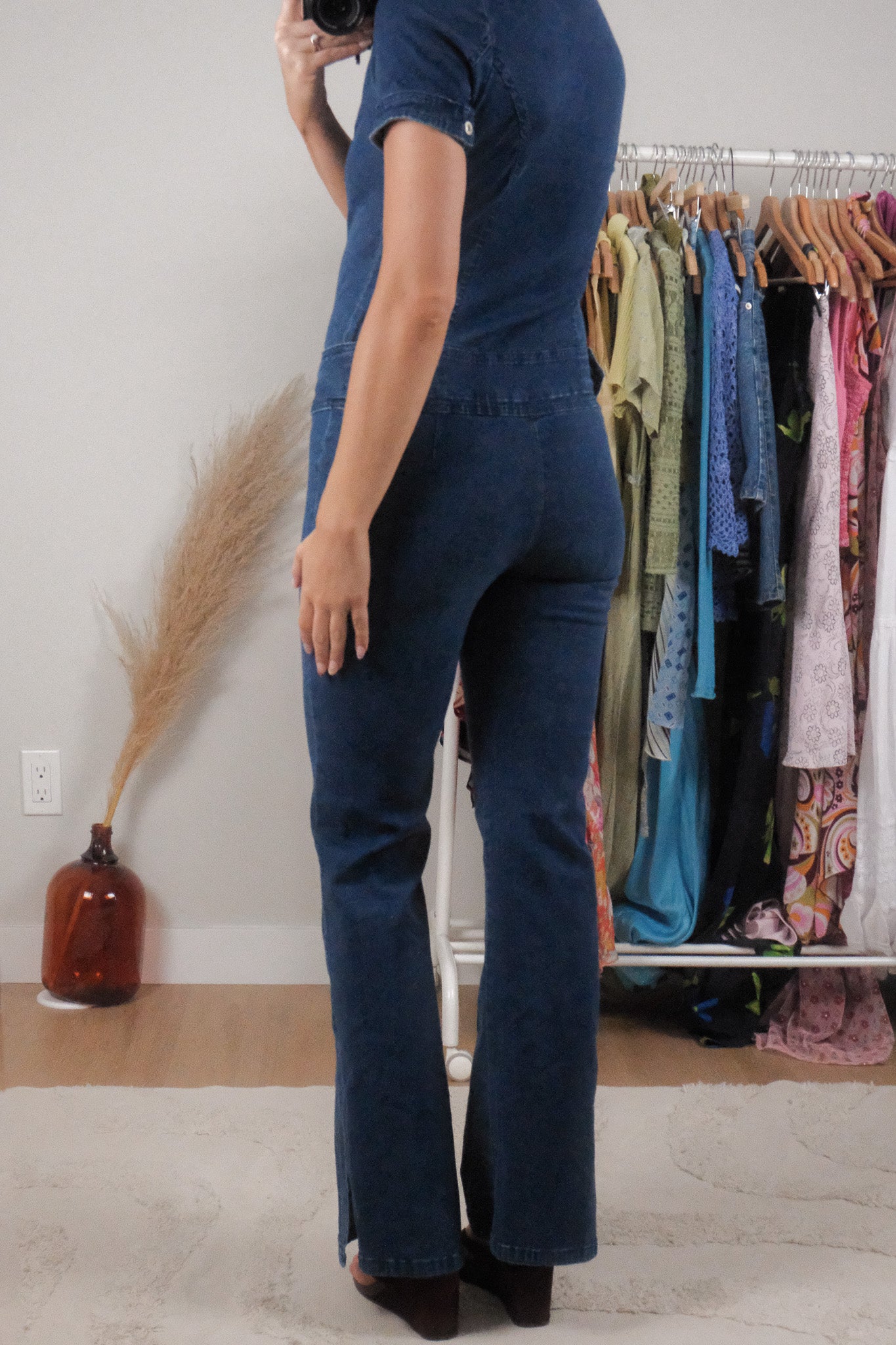Vintage x Denim Belted Jumpsuit (XS/S)