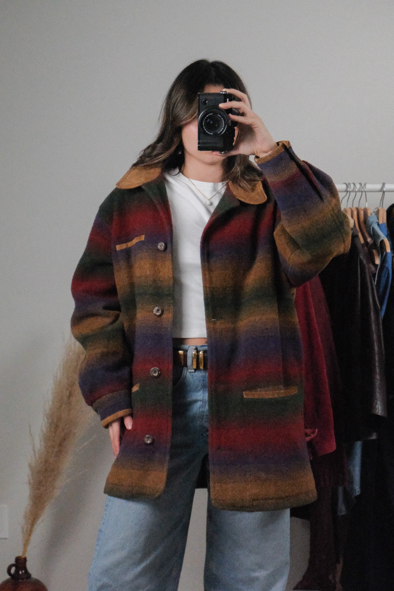 Vintage x 90s Eddie Bauer Wool Blend Multicolour Coat (L)