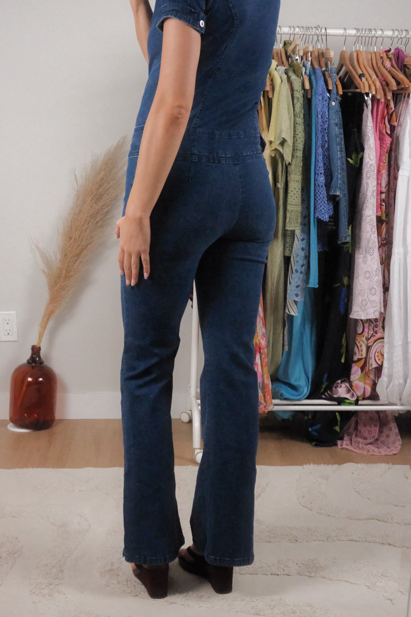 Vintage x Denim Belted Jumpsuit (XS/S)