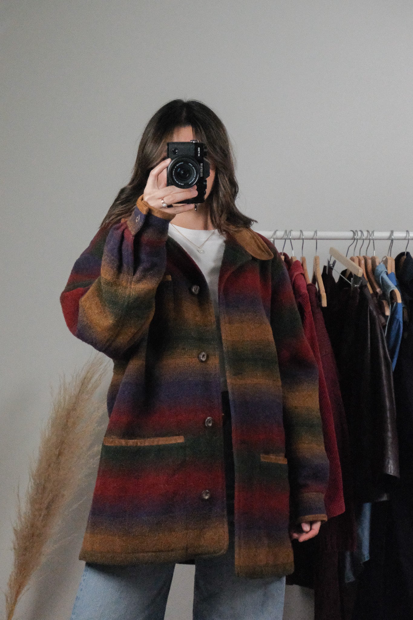 Vintage x 90s Eddie Bauer Wool Blend Multicolour Coat (L)