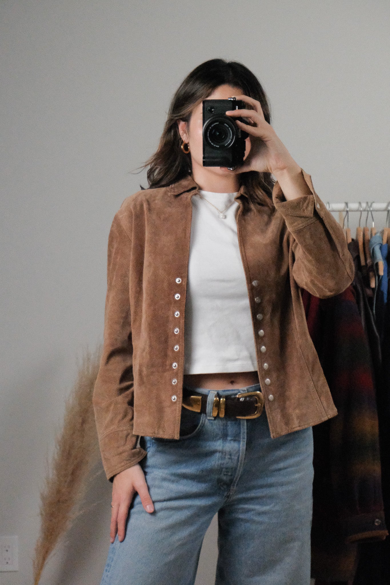 Vintage x Suede Overshirt/Jacket (S)