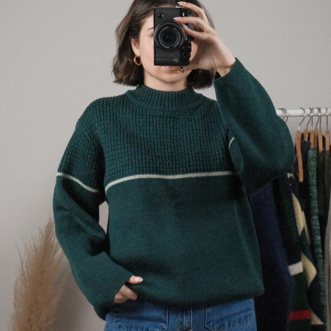 Made in Canada x Vintage x Wool Stripe Chunky Sweater (M/L)