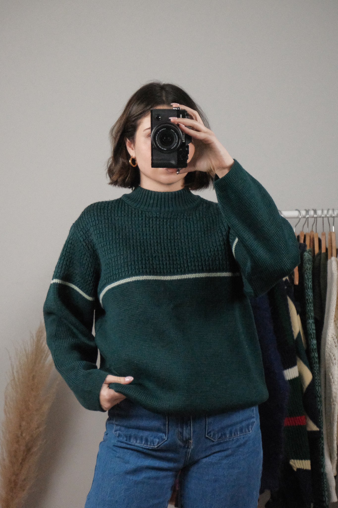 Made in Canada x Vintage x Wool Stripe Chunky Sweater (M/L)