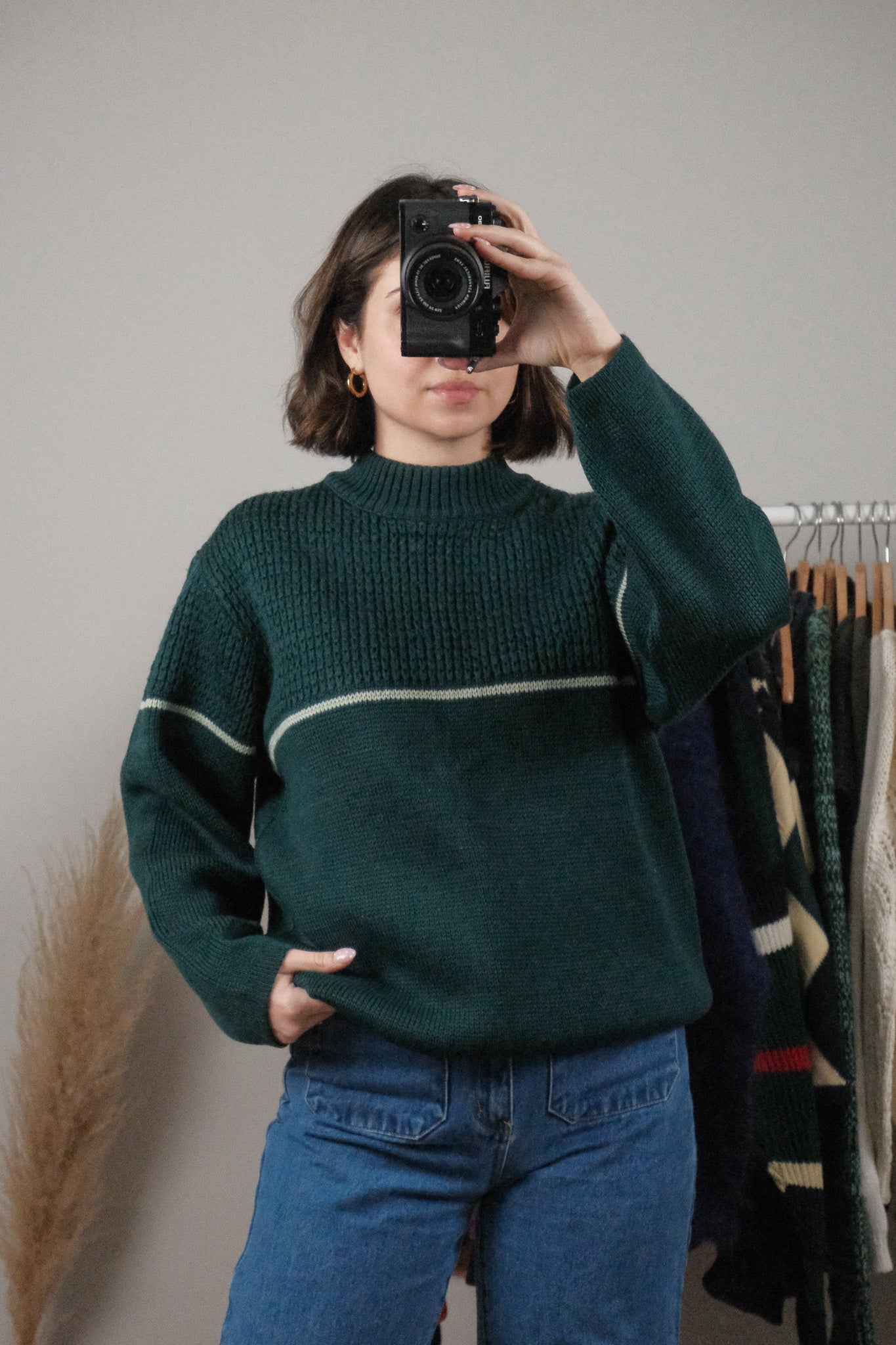 Made in Canada x Vintage x Wool Stripe Chunky Sweater (M/L)