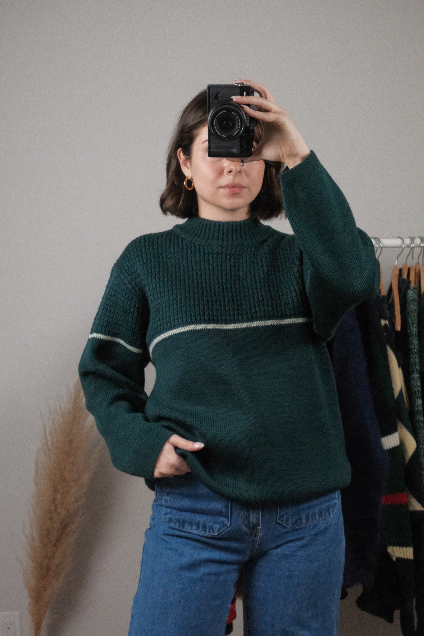 Made in Canada x Vintage x Wool Stripe Chunky Sweater (M/L)