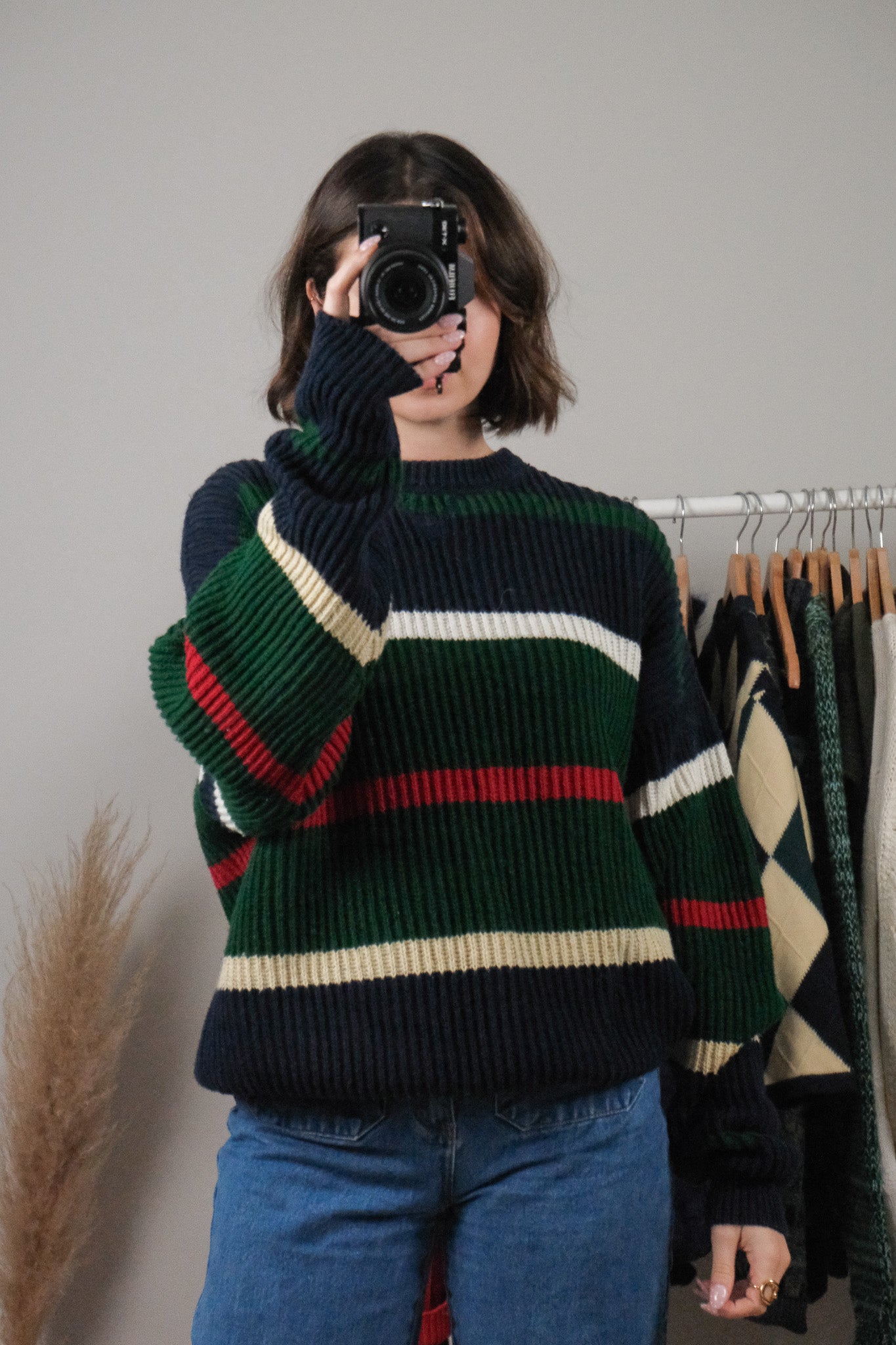 Vintage x Striped Chunky Knit (L)