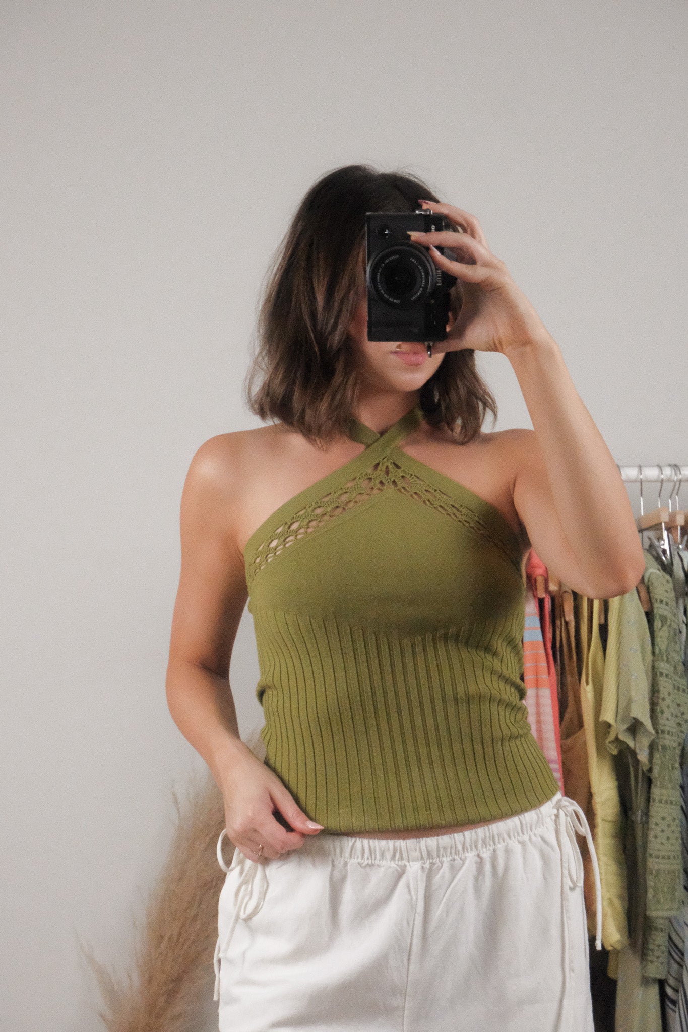Vintage x Halter Crochet Top (S)