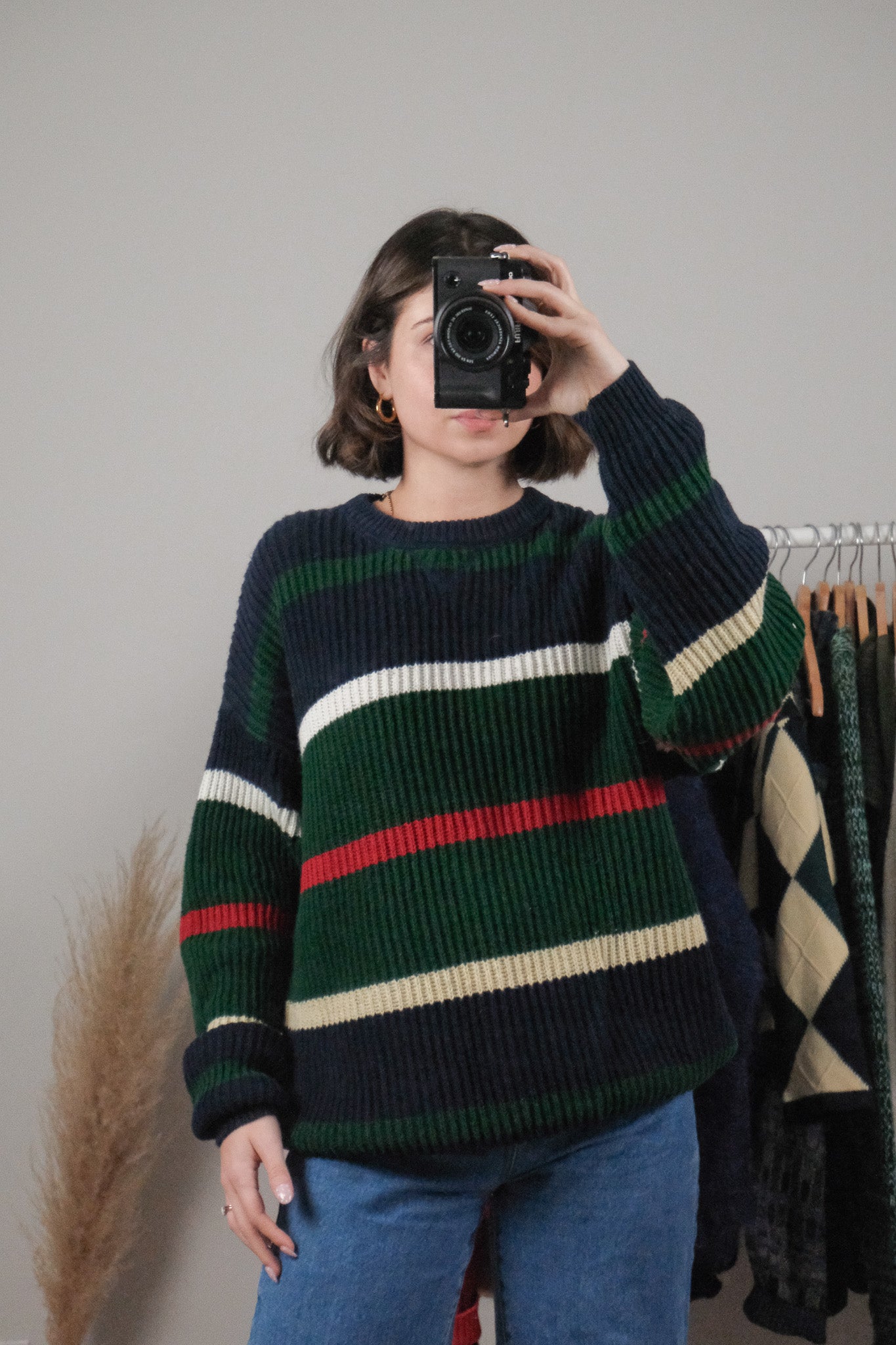 Vintage x Striped Chunky Knit (L)