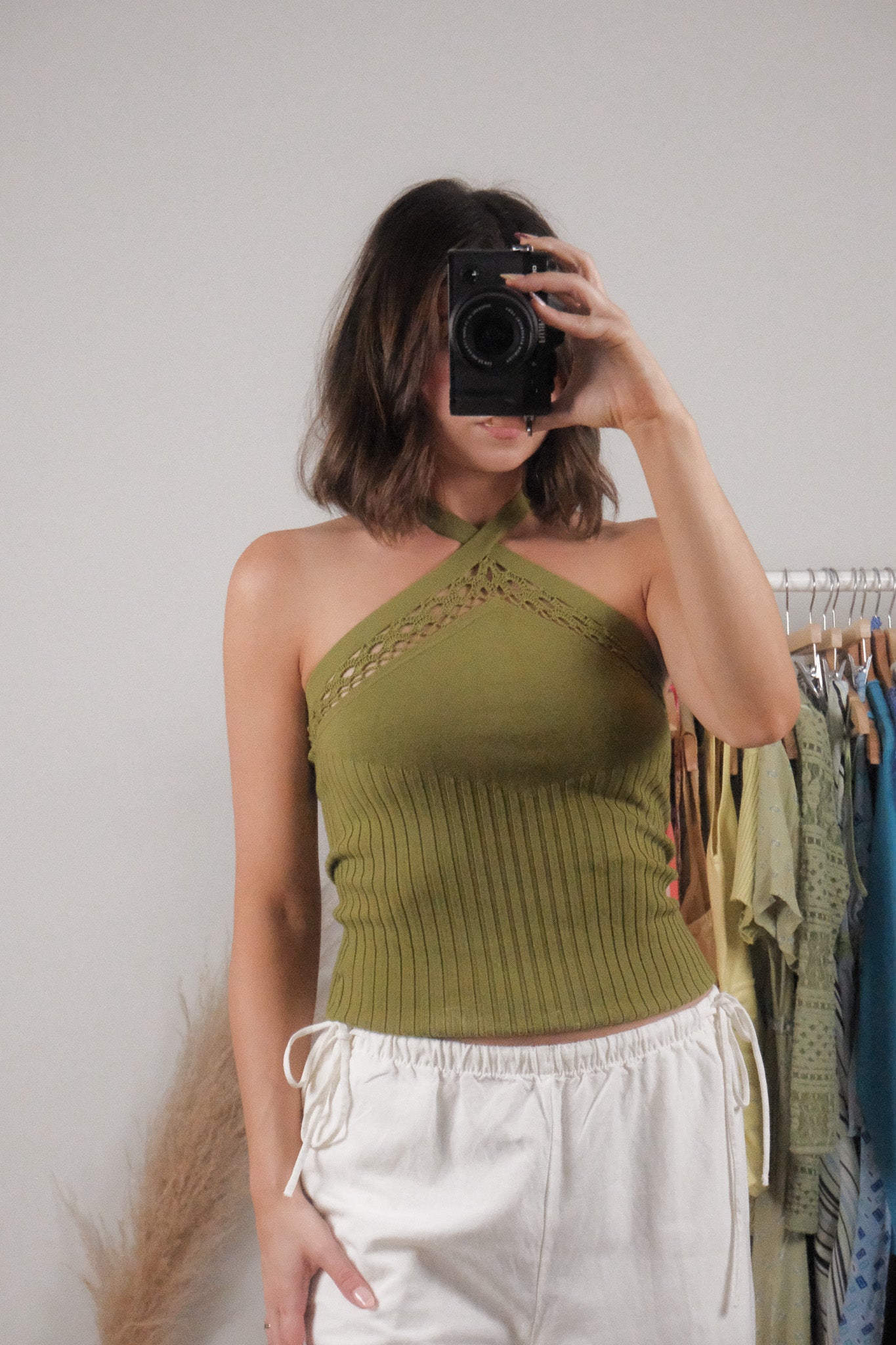 Vintage x Halter Crochet Top (S)