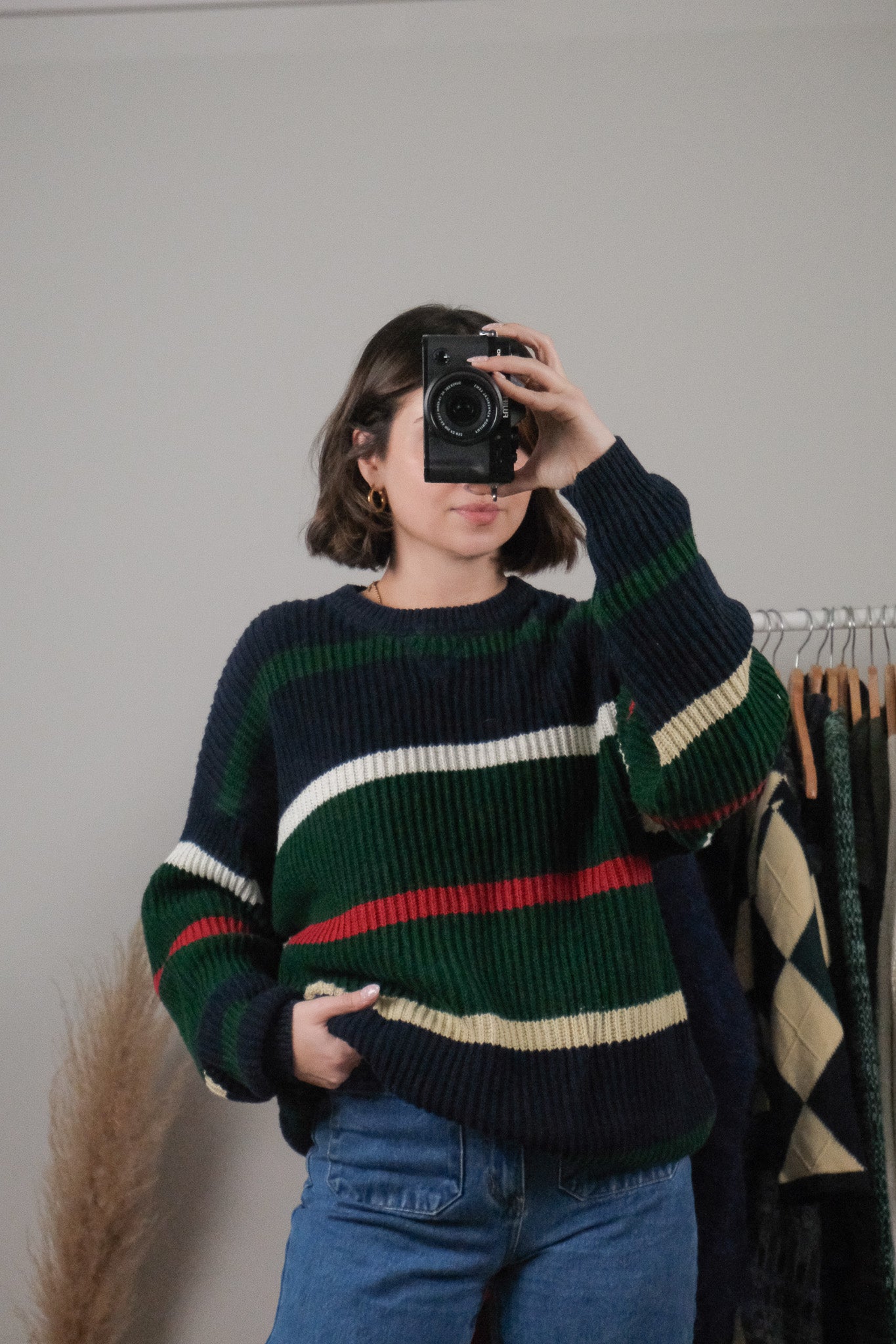Vintage x Striped Chunky Knit (L)