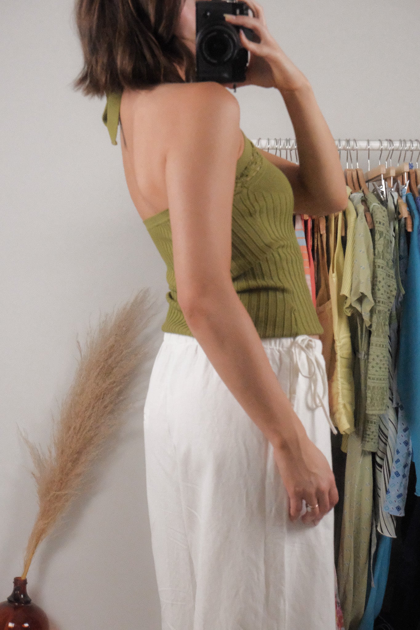 Vintage x Halter Crochet Top (S)