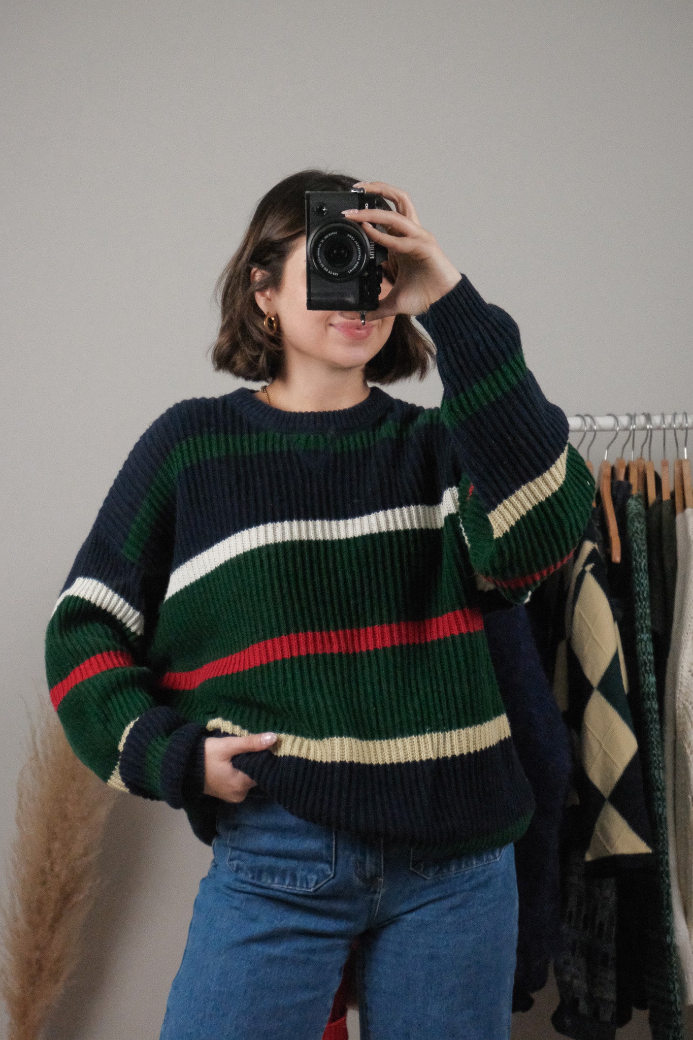 Vintage x Striped Chunky Knit (L)