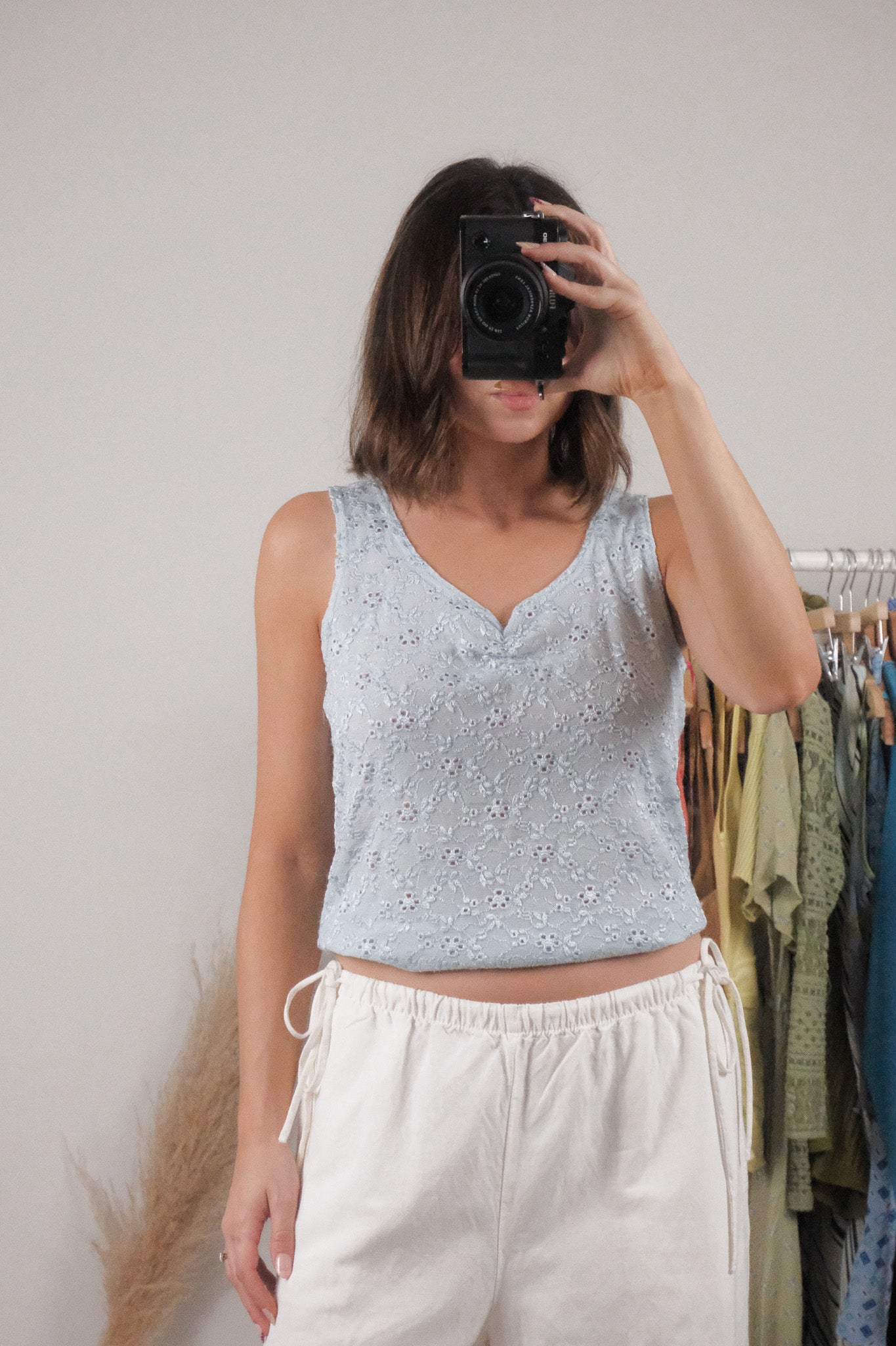 Made in Canada x Vintage x Eyelet Tank (M/L)
