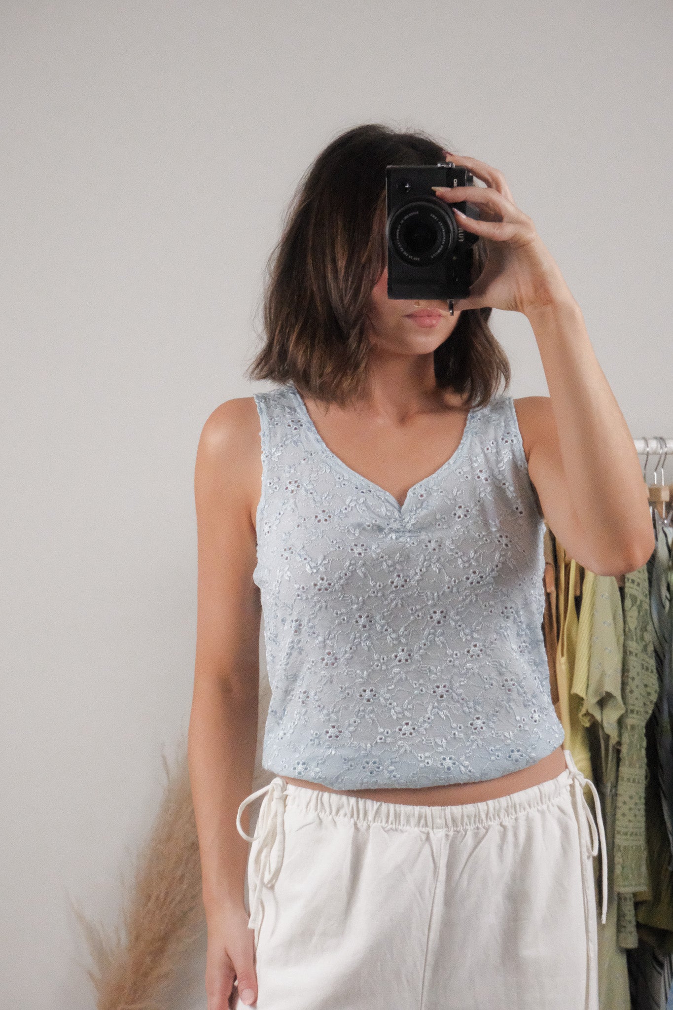 Made in Canada x Vintage x Eyelet Tank (M/L)