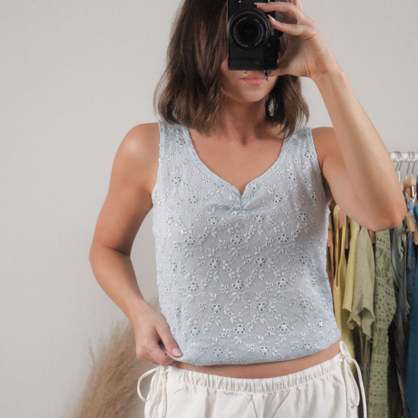 Made in Canada x Vintage x Eyelet Tank (M/L)