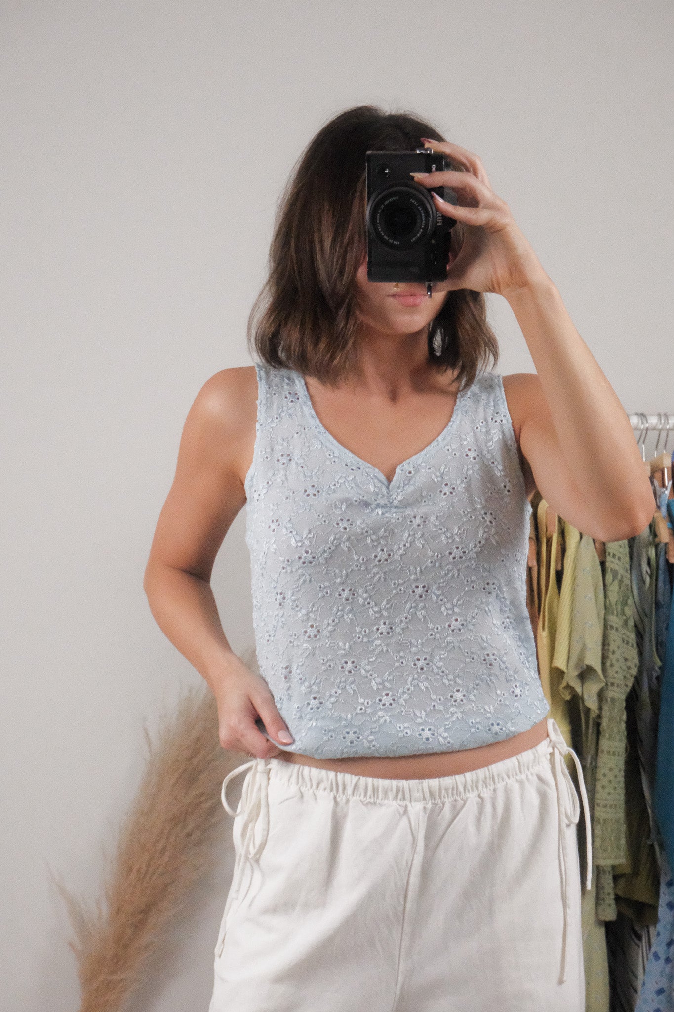 Made in Canada x Vintage x Eyelet Tank (M/L)