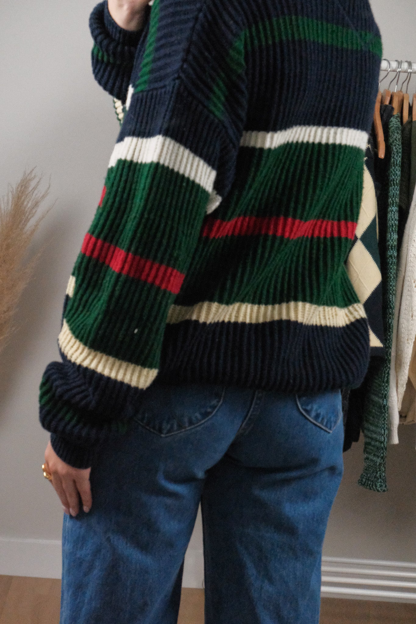 Vintage x Striped Chunky Knit (L)