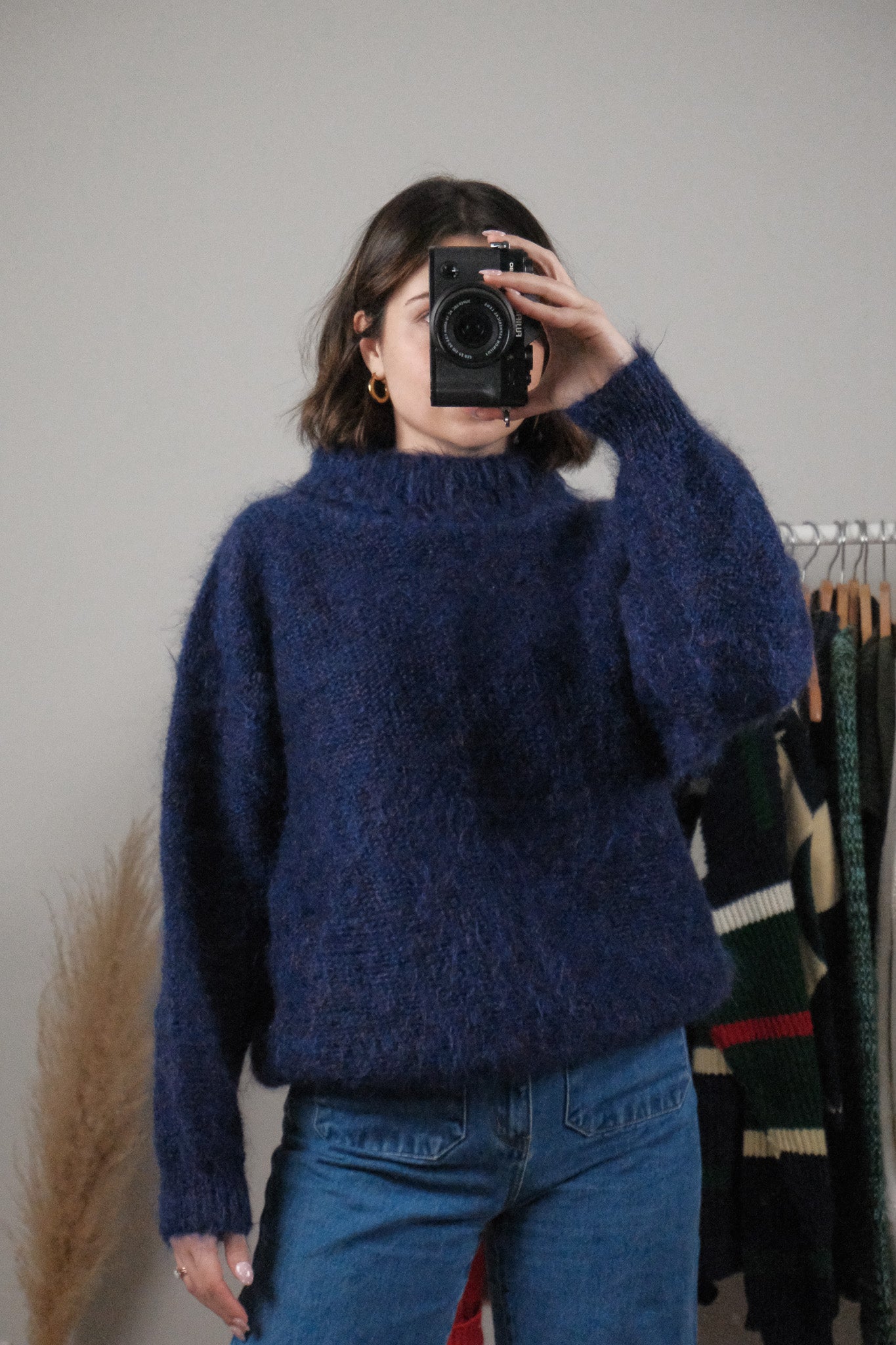 Vintage x Handmade Wool & Mohair Turtleneck Sweater (L)
