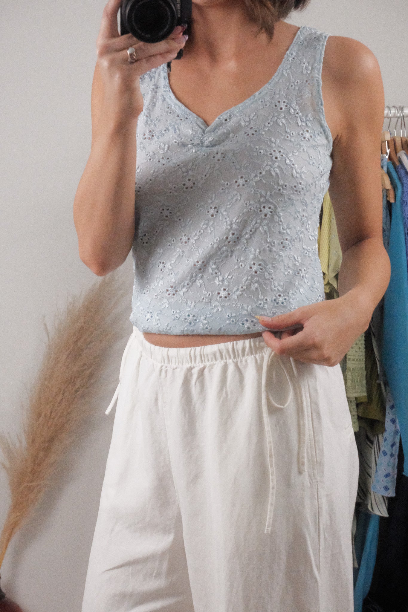 Made in Canada x Vintage x Eyelet Tank (M/L)