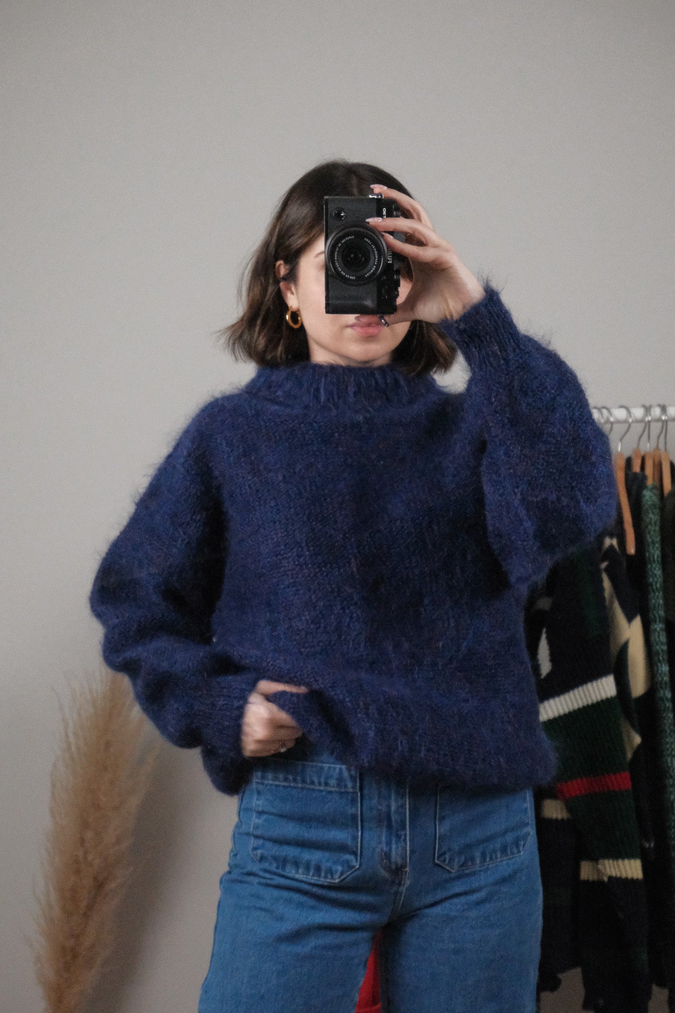 Vintage x Handmade Wool & Mohair Turtleneck Sweater (L)