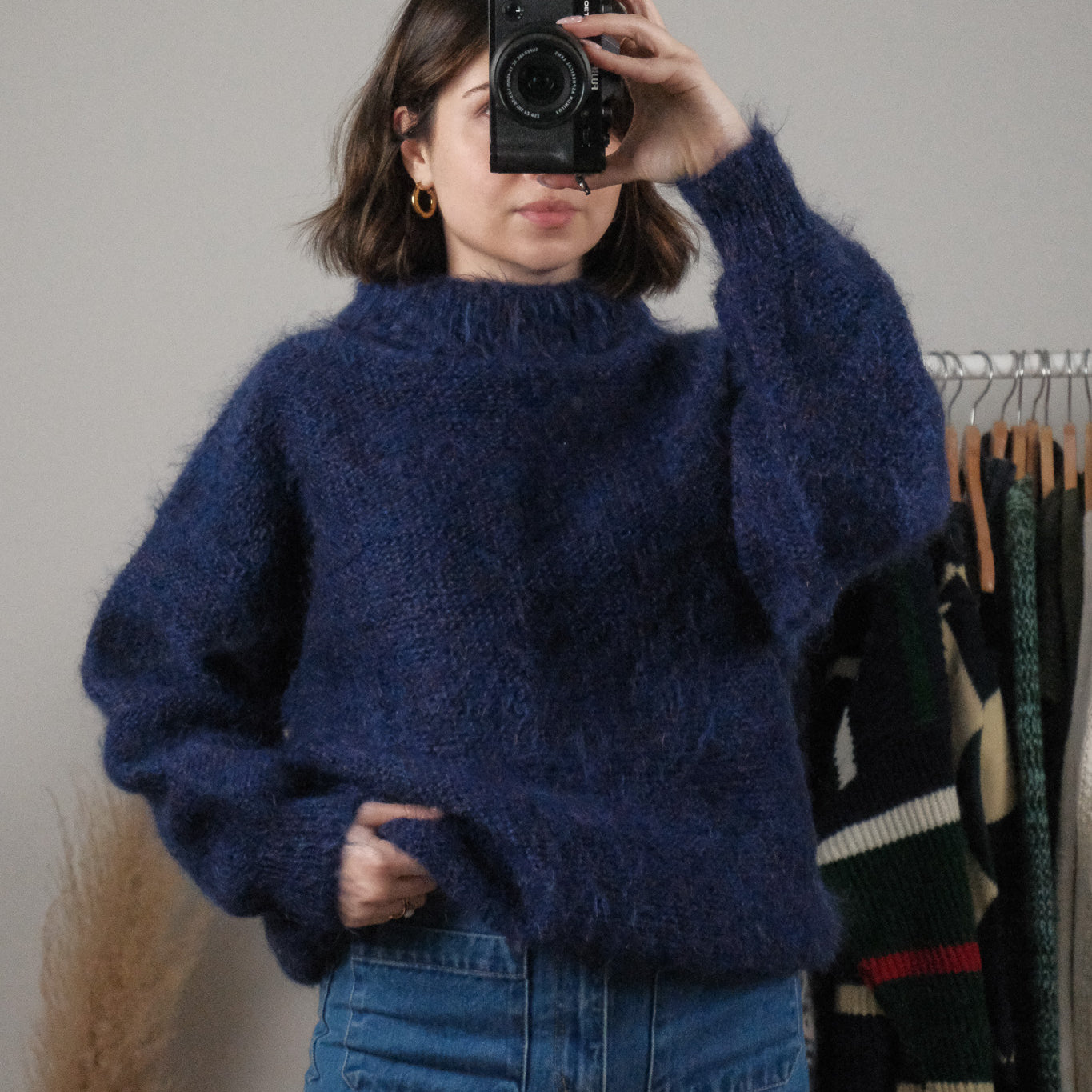 Vintage x Handmade Wool & Mohair Turtleneck Sweater (L)