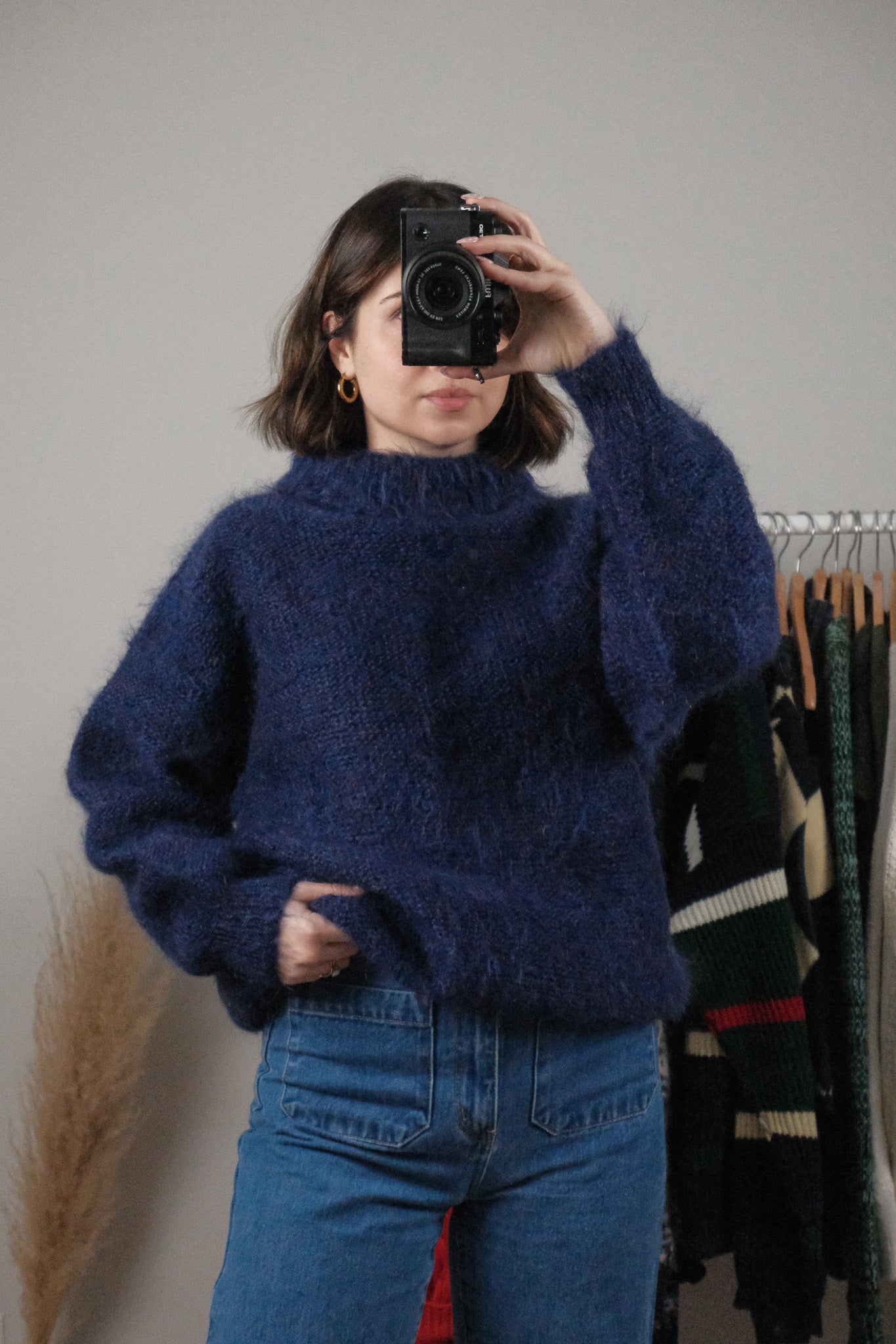 Vintage x Handmade Wool & Mohair Turtleneck Sweater (L)