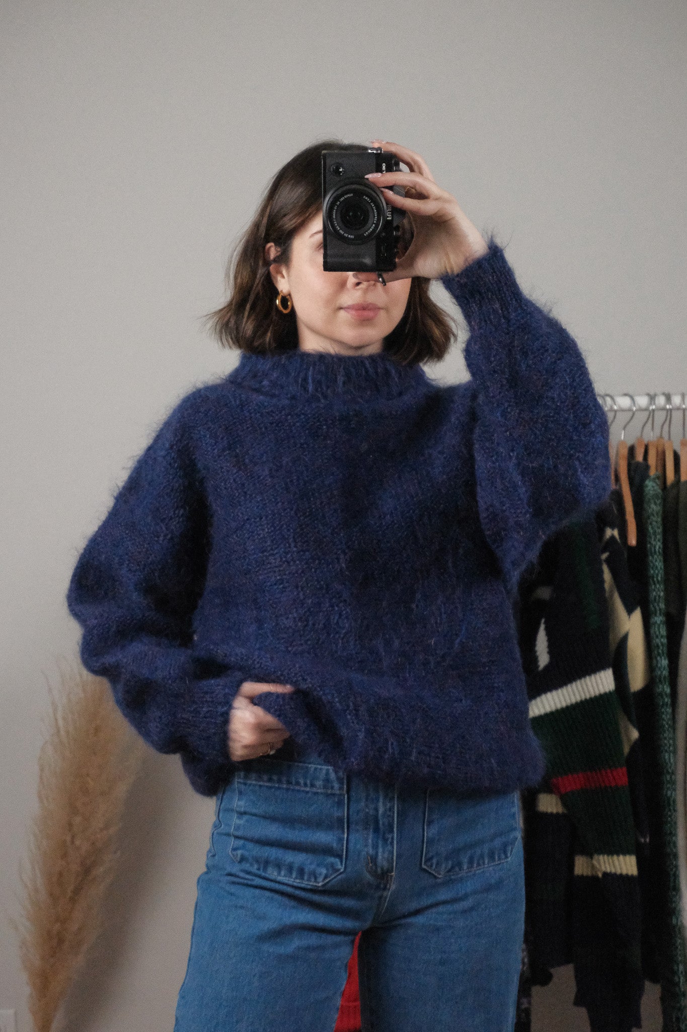 Vintage x Handmade Wool & Mohair Turtleneck Sweater (L)