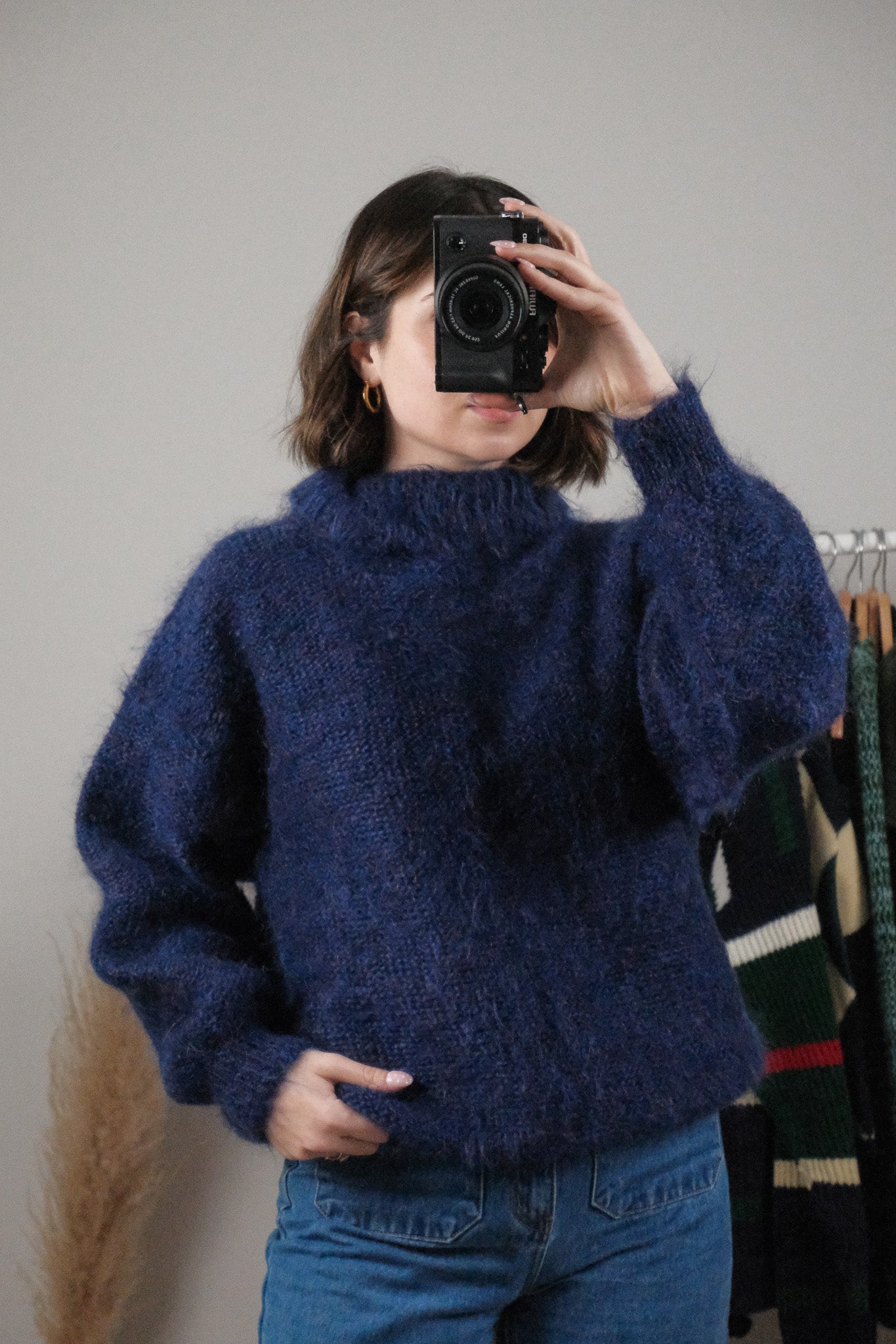 Vintage x Handmade Wool & Mohair Turtleneck Sweater (L)