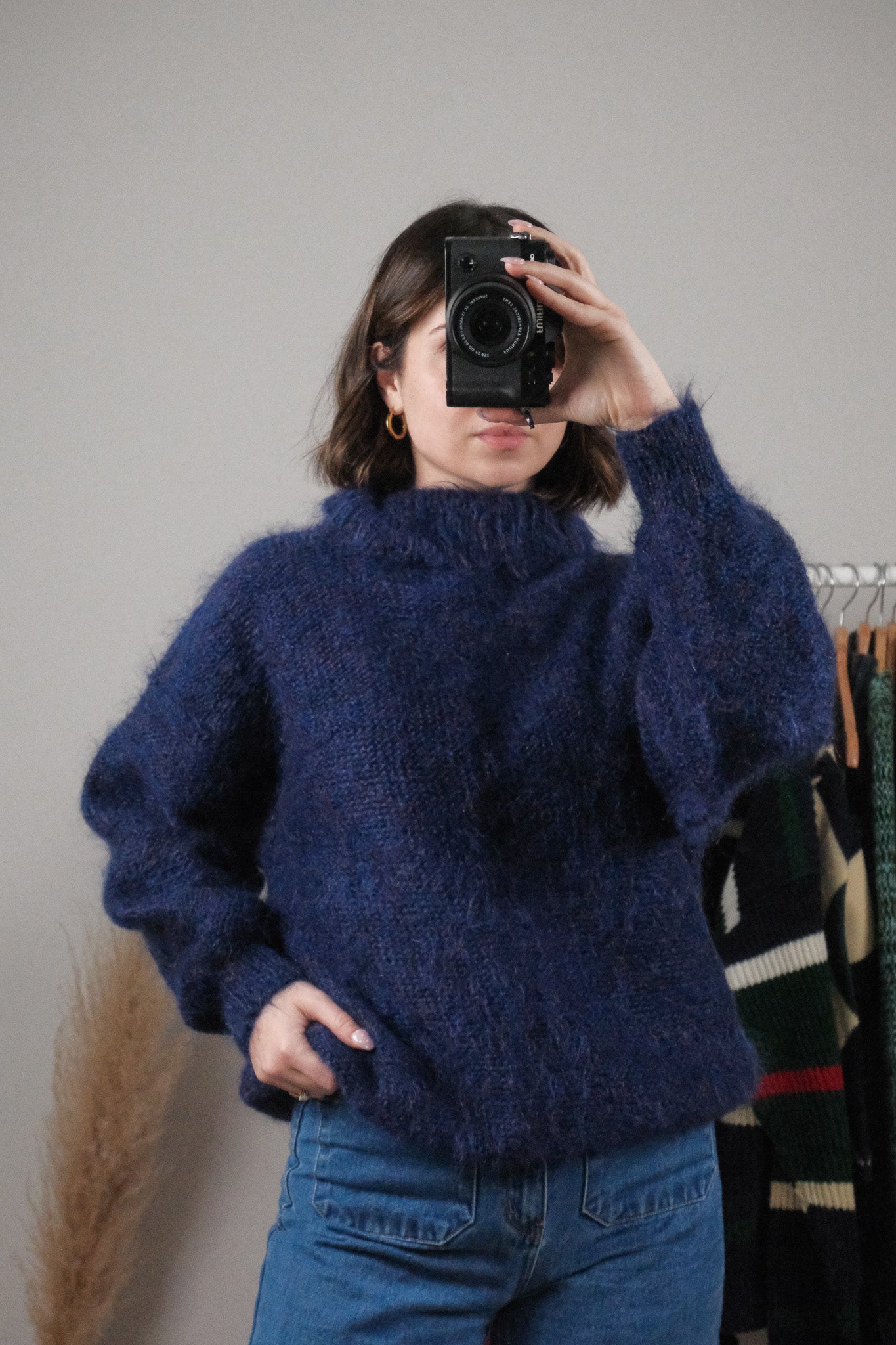 Vintage x Handmade Wool & Mohair Turtleneck Sweater (L)