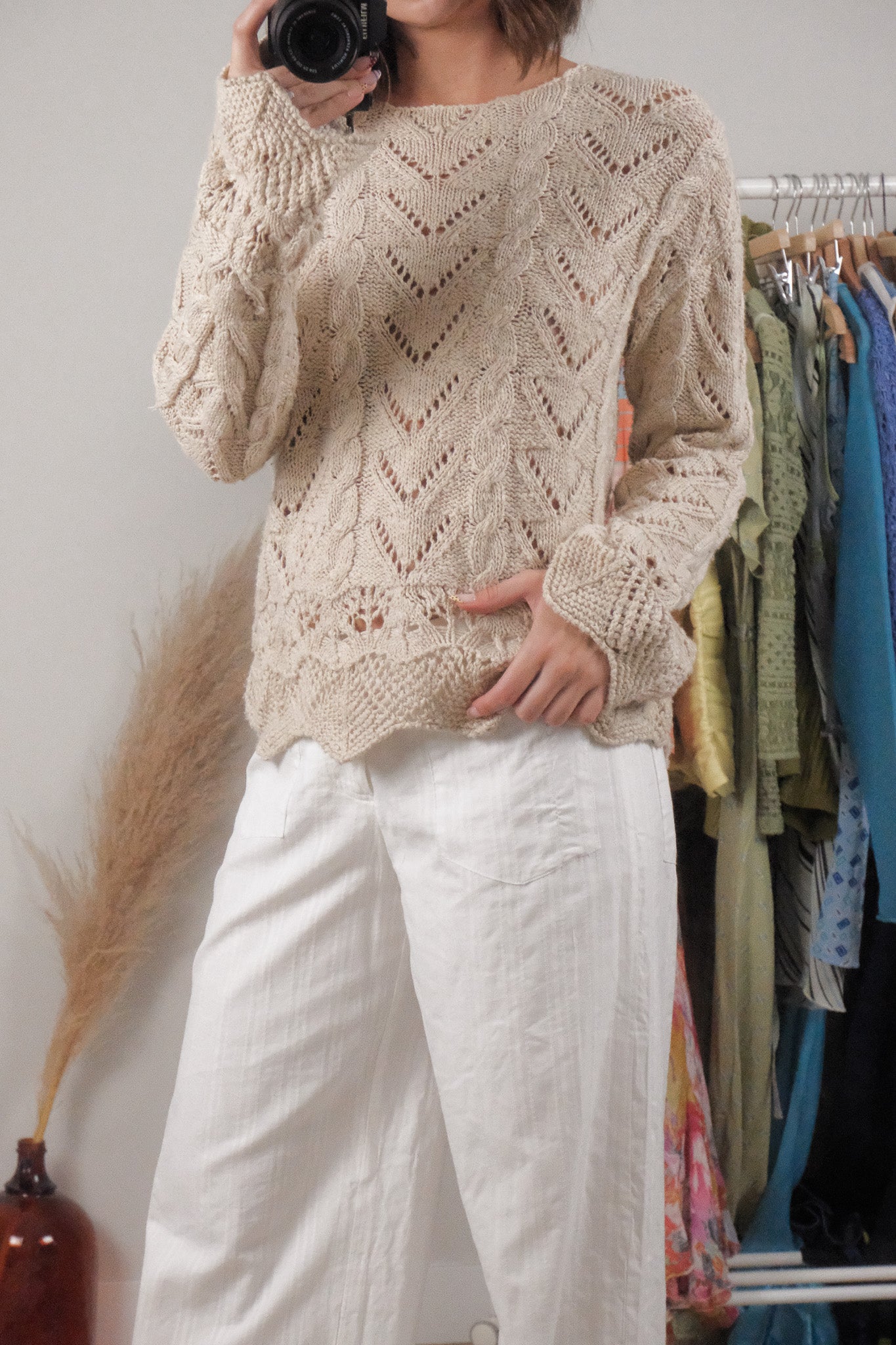 Vintage x Cotton Knit Sweater (S)