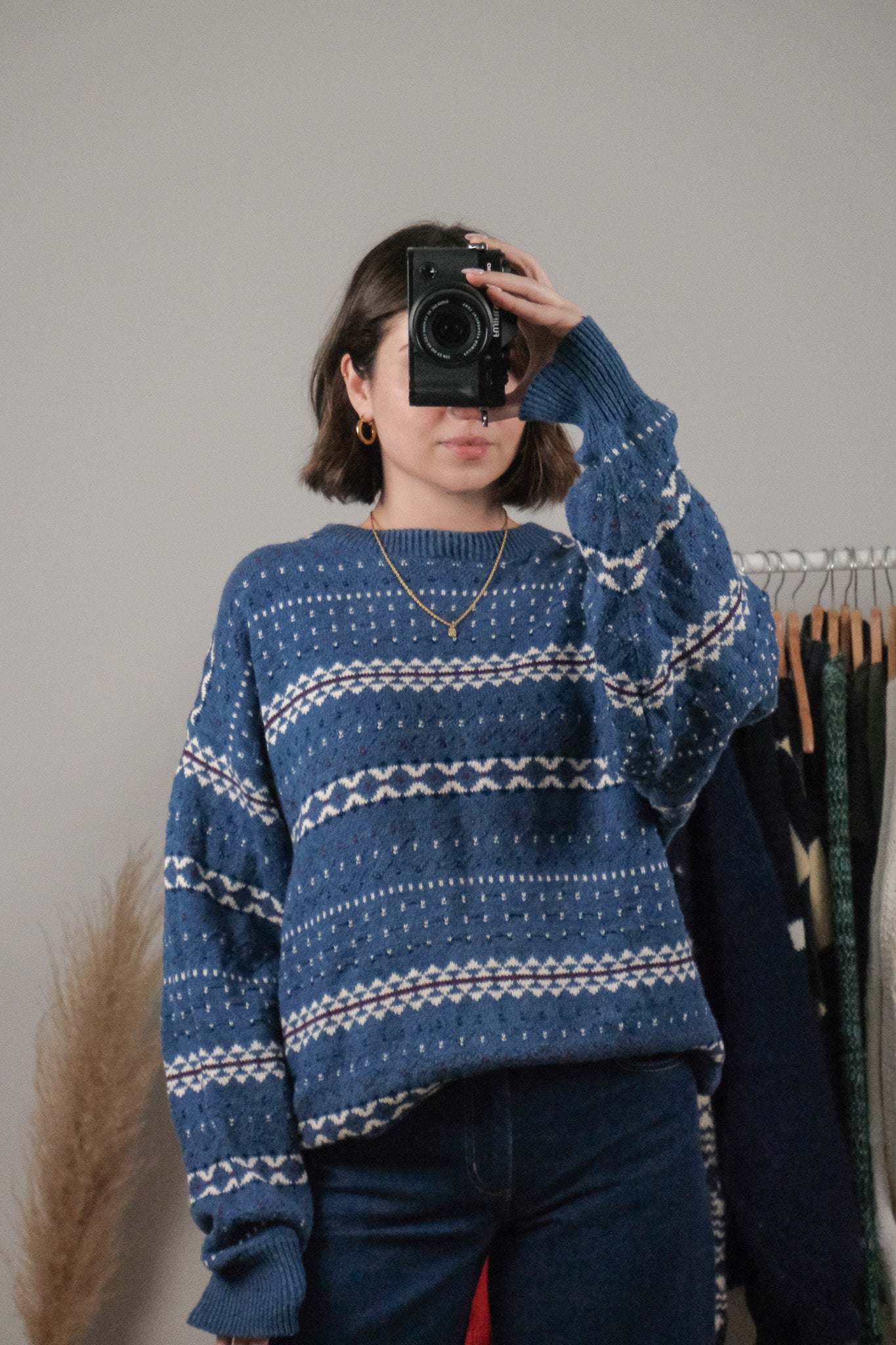 Made in USA x Vintage x Cotton Textured/Patterned Sweater (XL/XXL)