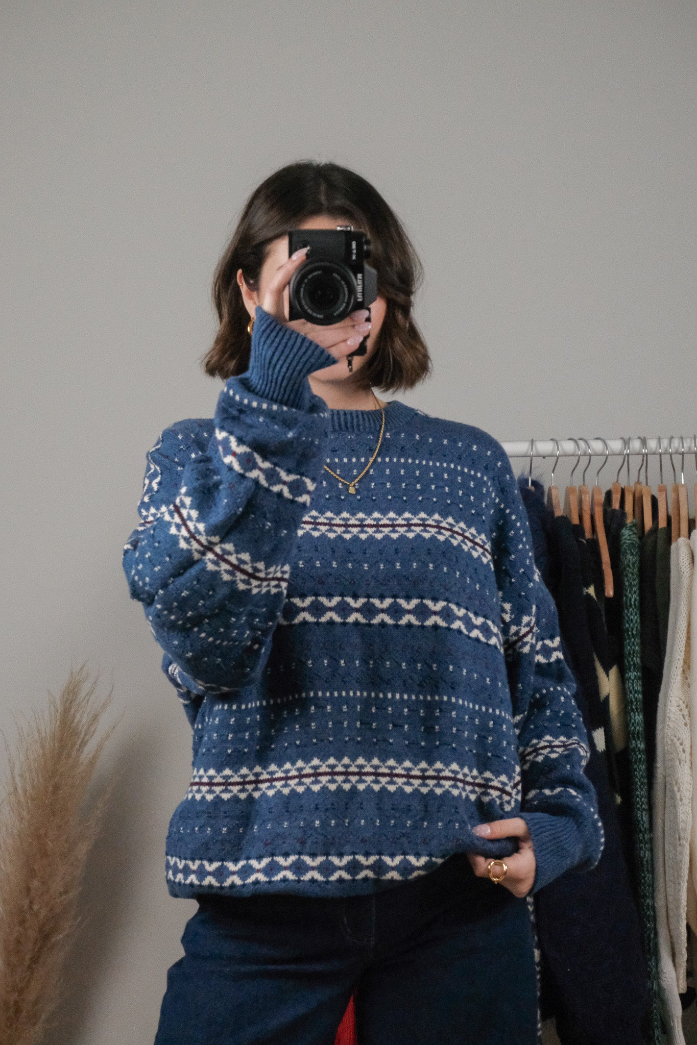Made in USA x Vintage x Cotton Textured/Patterned Sweater (XL/XXL)