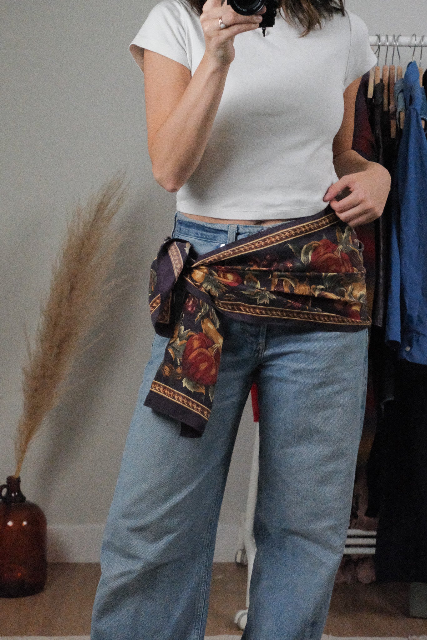 Vintage x Silk Patterned Scarf