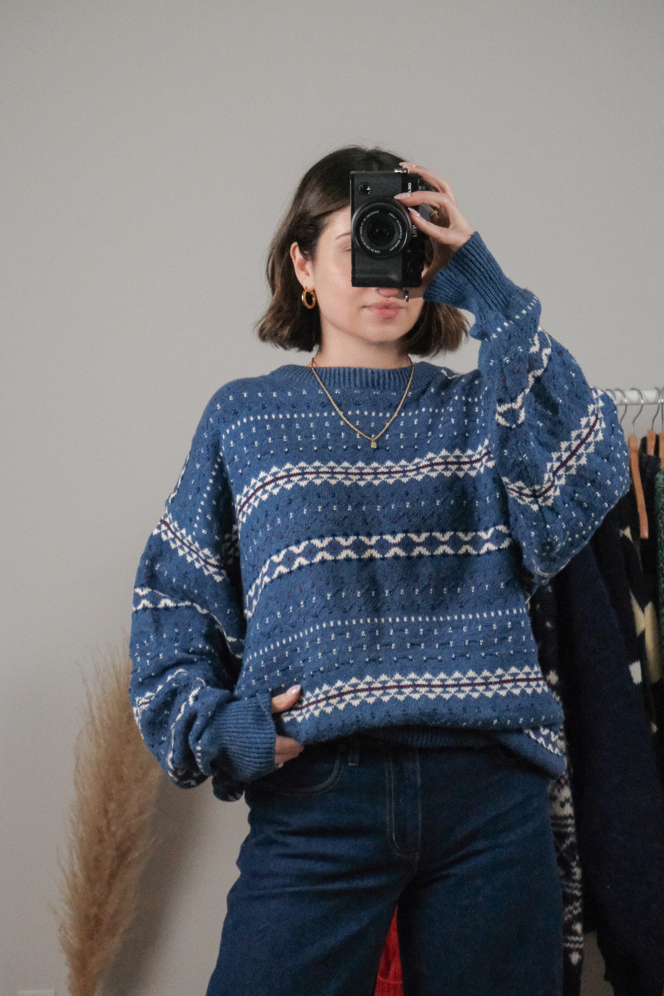 Made in USA x Vintage x Cotton Textured/Patterned Sweater (XL/XXL)