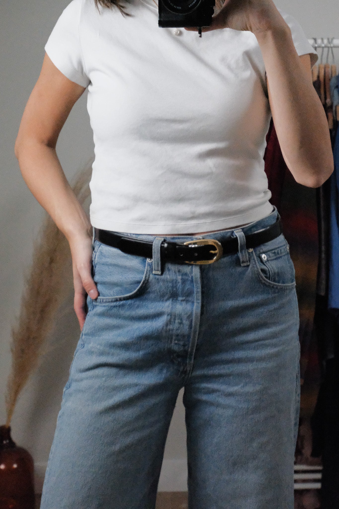Made in Canada x Vintage x Italian Leather Belt (M)