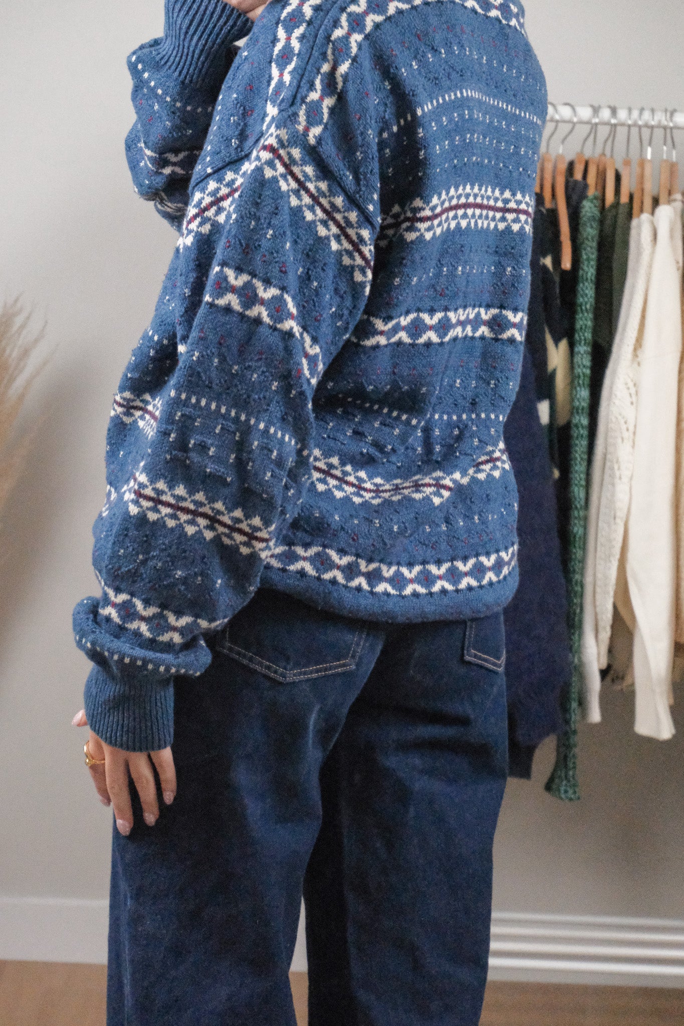 Made in USA x Vintage x Cotton Textured/Patterned Sweater (XL/XXL)