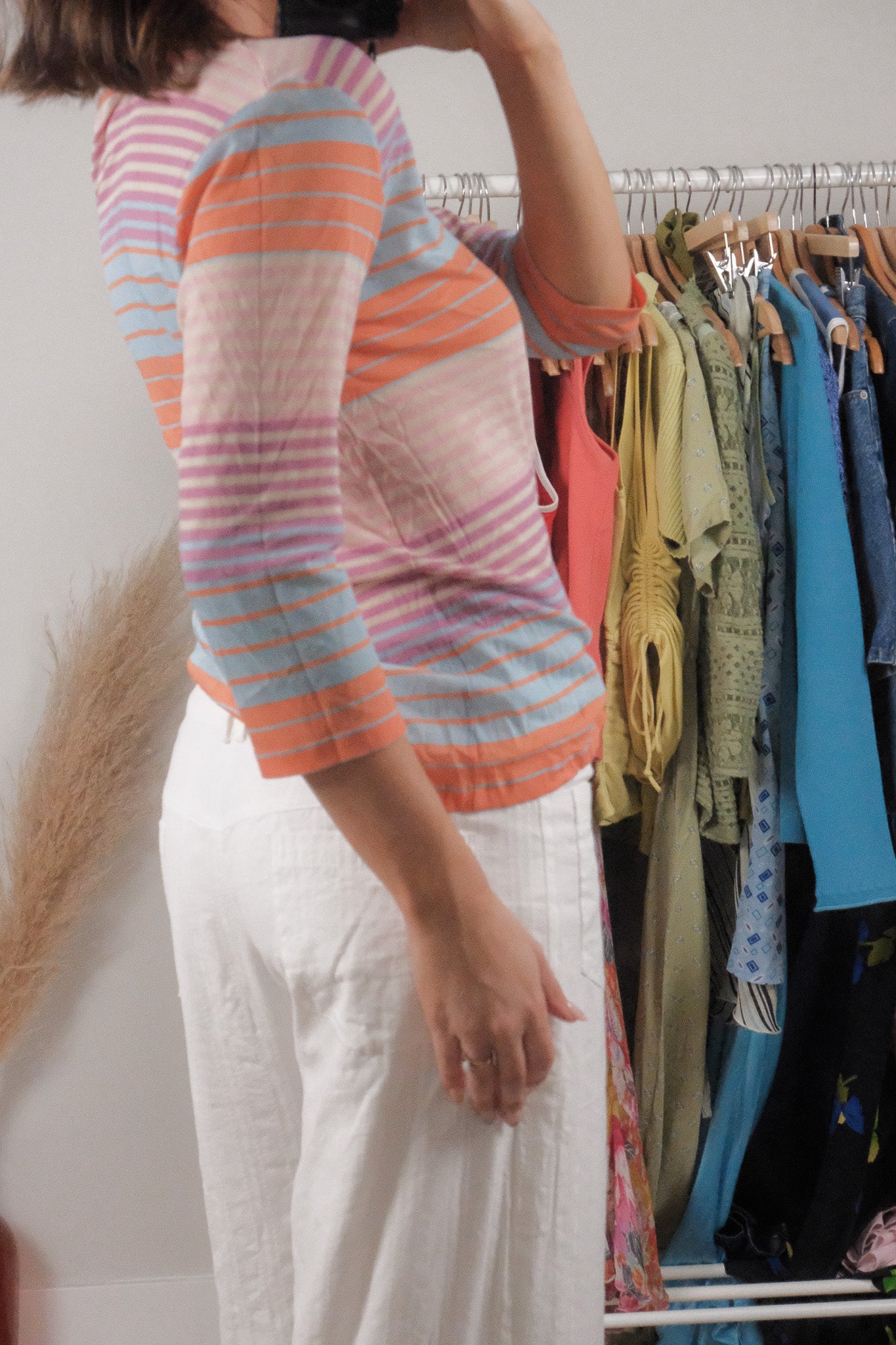 Vintage x Micromesh 3/4 Sleeve Top (L)