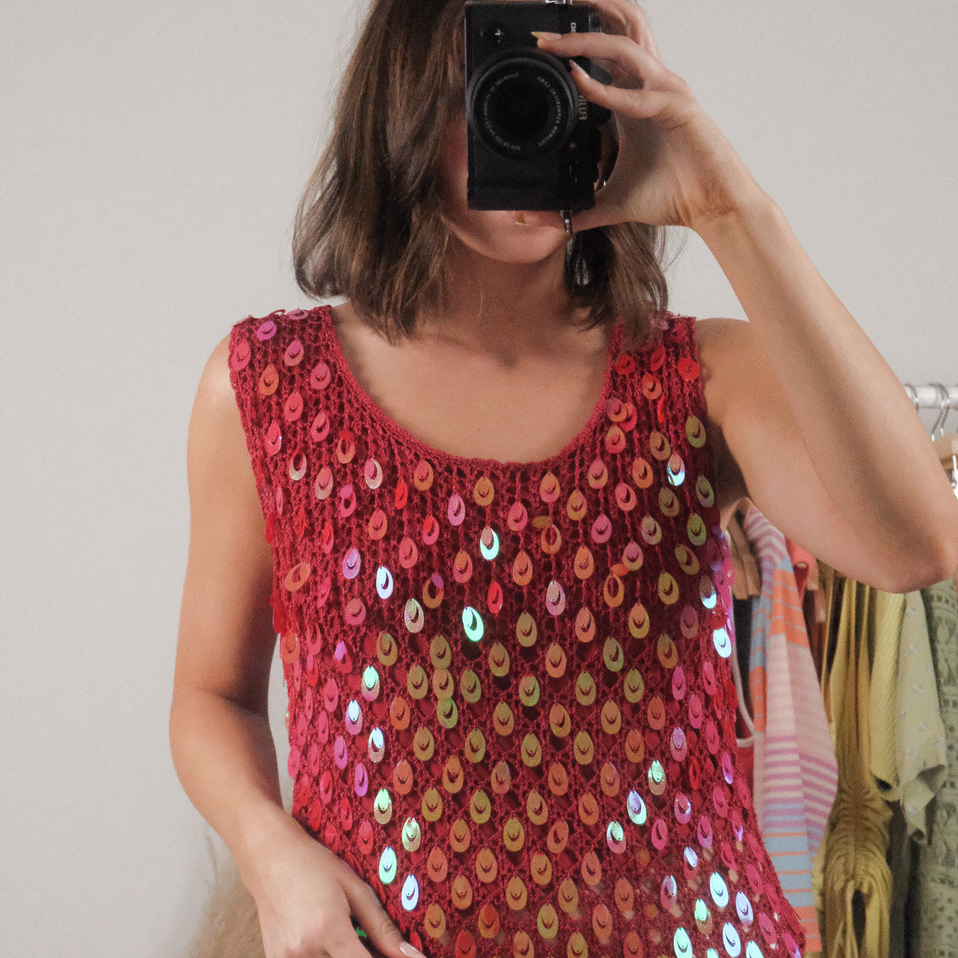 Vintage x Sequin Knit Tank (M)
